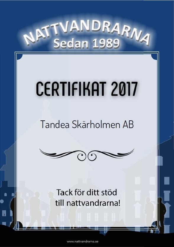 Nattvandrarna certifikat 2017